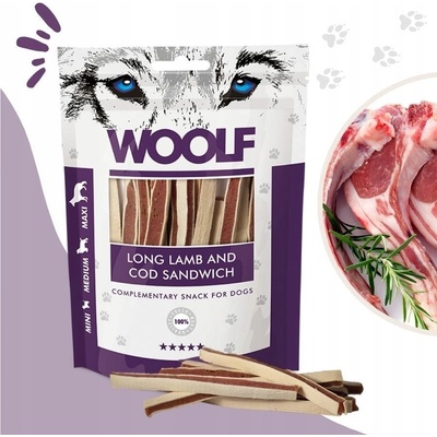 WOOLF soft lamb and cod sandwich long 100 g