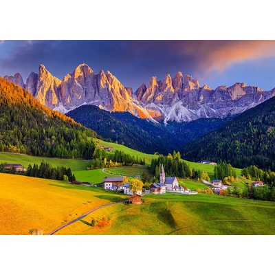 Enjoy - Puzzle Church in Dolomites Mountains, Italy 1000 - 1 000 piese