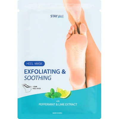 Stay Well Exfoliating & Soothing Heel Mask PEPPERMINT & LIME Маска дамски