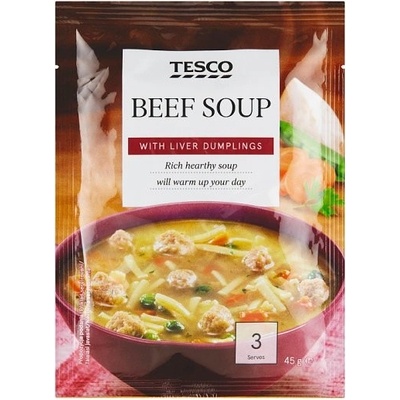Tesco Hovädzia polievka s pečeňovými knedličkami 45 g