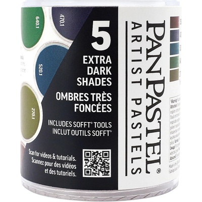 PanPastel sada suchých pastelů 5 odstínů extra dark shades