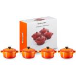Le Creuset Тава за фурна 10 см, 250 мл, комплект от 4 бр. , FLAME, керамика с глазура, Le Creuset (LECR79212100900100)