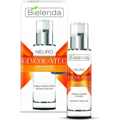 Bielenda Neuro Glicol + Vitamín C hydratačné nočné sérum 30 ml