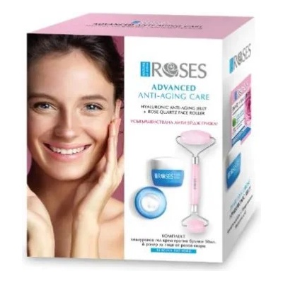 Agiva Nature of Agiva Roses - Комплект: 50мл гел крем + Масажен ролер за лице