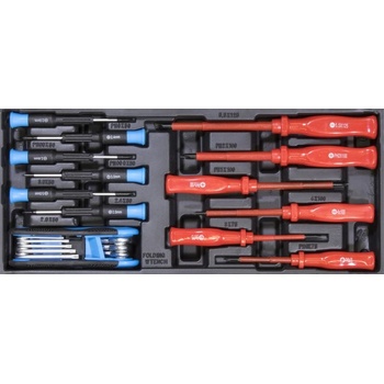 GUDE 39111 - Izolované skrutkovače, viaczubé kľúče, skrutkovače na jemnú mechaniku GI 1/3, 20-dielna sada