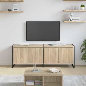 vidaXL ТВ шкаф 140 x 36 x 49.5 см Сонома Инженерна дървесина (886511)