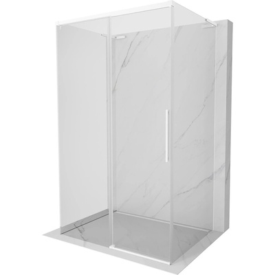 Mexen Rox-3S L душ кабина 3-стенна плъзгаща 100 x 75 см, прозрачна, бяла (8C2L-100-075-20-00-3S)