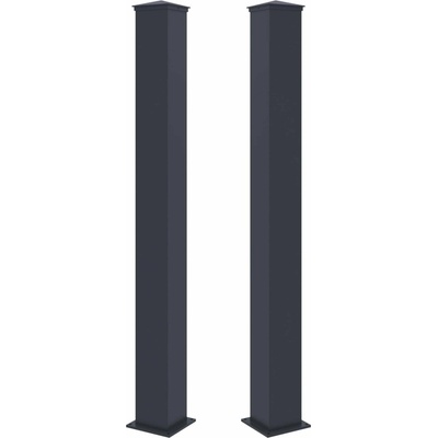 Stĺpik G21 pre bránku a bránu 15x171 cm s patkou, antracitový, 2 kusy