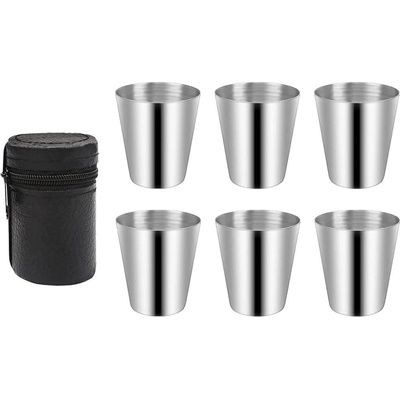 MFH Nerezové poháriky v púzdre M 6 30 ml