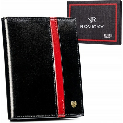 Rovicky Veľká kožená pánska peňaženka s RFID ochranou čierna 22313-RVTP