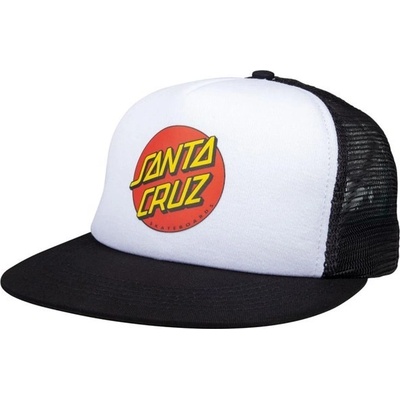 Santa Cruz Youth Classic Dot Cap White/Black WHITE BLACK