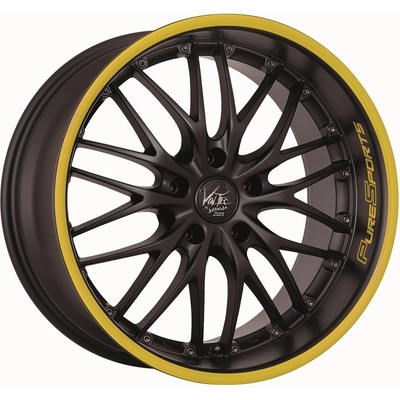 BARRACUDA VOLTEC T6 7x17 4x100 ET38 matt black puresports yellow