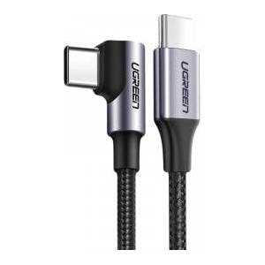 Ugreen US255 USB-C to USB-C Elbow cable, 3A, 60W, 2m (Black)