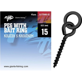 Giants Fishing Kolíček S Očkom Pegs With Bait Rings 12+3,7 mm 10 ks