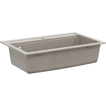 vidaXL Мивка Сив 795 x 505 мм 80% кварц и 20% смола (42028389)