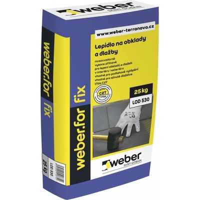 WEBER for fix, C2T flexibilní mrazuvzdorné lepidlo 25 kg