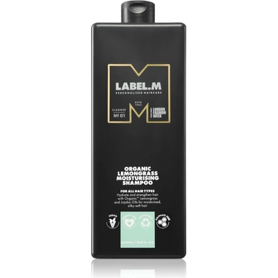 label.m Lemongrass Moisturising Shampoo hydratačný šampón s citrónom a citrónovou trávou 1000 ml