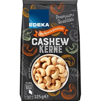 EDEKA Jádra kešu pražené a solené 125 g