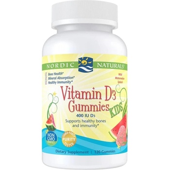 Nordic Naturals Vitamin D3 Gummies Kids 400 IU [120 желирани бонбони] Диня