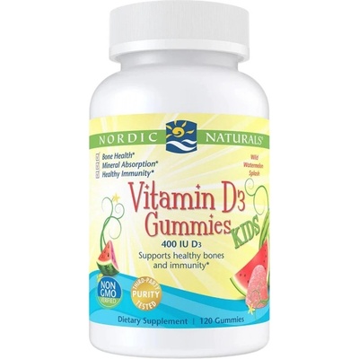 Nordic Naturals Vitamin D3 Gummies Kids 400 IU [120 желирани бонбони] Диня