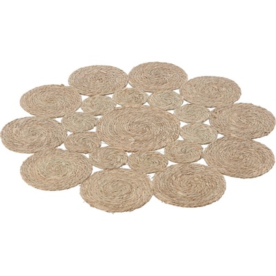 Pro-Tech shop Okrúhla podložka z morskej trávy 100cm so vzorom kvetu 80393