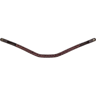 QHP Čelenka StarGlow PresTeq hnědá /burgundy