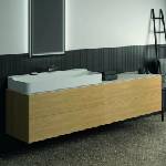 Ideal Standard Atelier Conca стенен долен шкаф, светло дъбово покритие, 4 чекмеджета, 240 см (T4336Y6)
