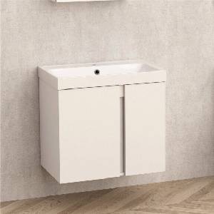 InterCeramic Конзолен шкаф за баня InterCeramic ICP 6087 "ЗОРА" - PVC, бял с умивалник 6087/2 (ICP 6087 "ЗОРА")