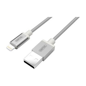 Unitek Y-C499ASL USB (MFI), 100cm, stříbrný