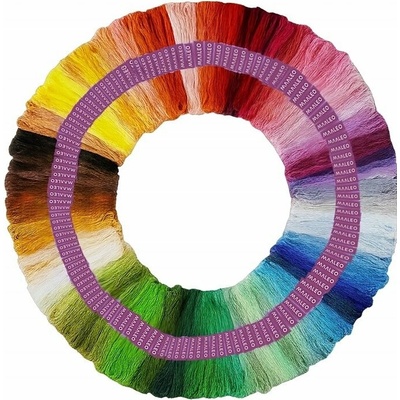 Ruhhy 25662 Sada barevných vyšívacích nití 150 ks x 8 m – Zboží Dáma