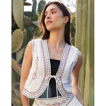 Threadbare Елек Threadbare Women's Inya Lightweight Gilet - Cream