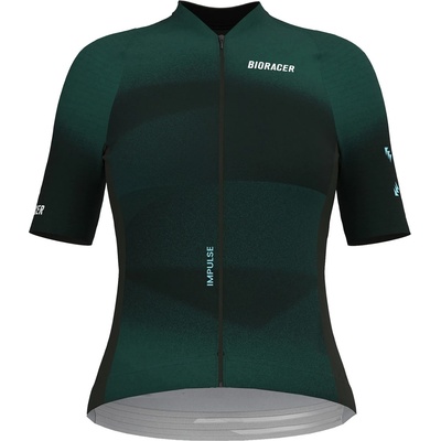 Bioracer Дамска фланелка с къс ръкав за колоездене Bioracer Women's Icon Jersey Impulse Cycling jersey - Emerald Green (156-3082-0113)