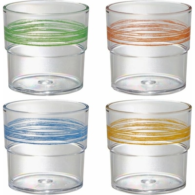 Farebné poháre WACA 4 x 230 ml
