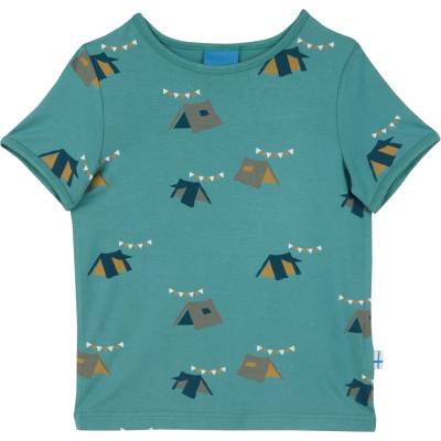 finkid Детска тениска Finkid Kid's Ilta Sun T-shirt - Deep Jungle - размер 80/90 (704-5778-0211)