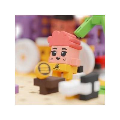 Marioinex Конструктор Marioinex Градски център, камион за храна, мини, вафлен, 148 части