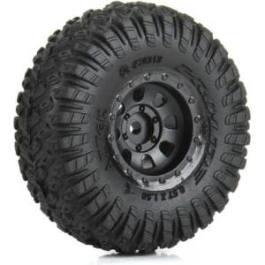 Pro-Line колело 1: 30, гуми Aztek, черен диск Clobber (4): Axial SCX30