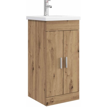 vidaXL Баня с мивка Дъб артизан 42 x 40 x 84, 5 см Инженерна дървесина (890679)