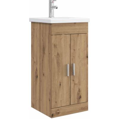 vidaXL Баня с мивка Дъб артизан 42 x 40 x 84, 5 см Инженерна дървесина (890679)