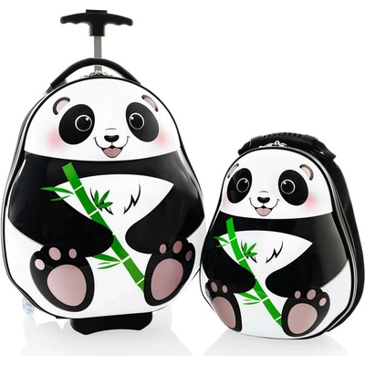 HEYS Детски куфар Heys Travel Tots Panda - комплект раница и куфар Heys | Cheren | Момичешки | ЕДИН РАЗМЕР