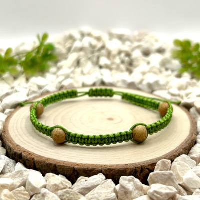 Certom Macramé náramek jaspis obrázkový 0270