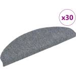 vidaXL Изтривалки за стълби, самозалепващи се, 30 бр. , 65x21x4 см, светлосиви, полукръгли, големи (3365658)