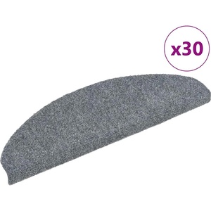 vidaXL Изтривалки за стълби, самозалепващи се, 30 бр. , 65x21x4 см, светлосиви, полукръгли, големи (3365658)