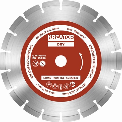 Kreator Diamantový kotúč segmentový 230 mm KRT080102 3 ks