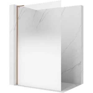 Mexen Kioto L душ стена Walk-in 100 x 200 cm, бяло омбре 8 mm, четкана мед - 800-100-103-65-86 (800-100-103-65-86)