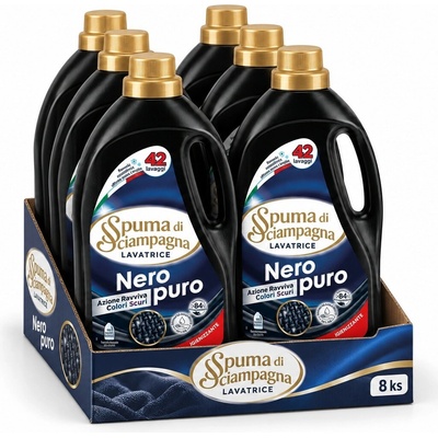 Spuma di Sciampagna Nero Puro prací gel na černé a tmavé prádlo 8 x 1,89 l 336 PD