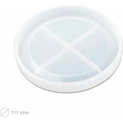 Manumi Silikónová forma na odlievanie krištáľovej živice okrúhla podložka pod pohár 111x12mm - 1 ks