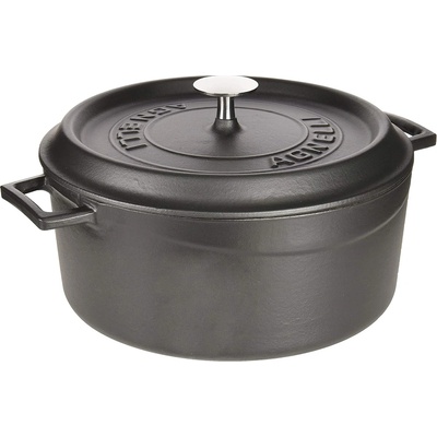 Pentole Agnelli ЧУГУНЕНА ТЕНДЖЕРА slow-cook 32cm 10l ЧЕРНА (srp10432m)
