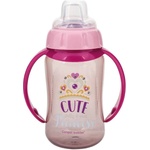 Canpol babies Преходно шише със силиконов накрайник и дръжки Canpol - Future Daydreams, 320 ml, Розово (56/514_pin)