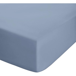 Catherine Lansfield Син еластичен чаршаф от перкал 150x200 cm Easy Iron Percale - Catherine Lansfield (BD/18277/W/KFDX/LBL)