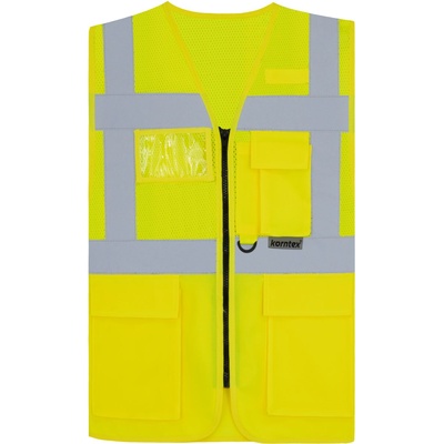Korntex HI-VIS KXEXQ ATHENS / Многофункционална жилетка с висока видимост - HV жълто XXL (76XEXQzv805)